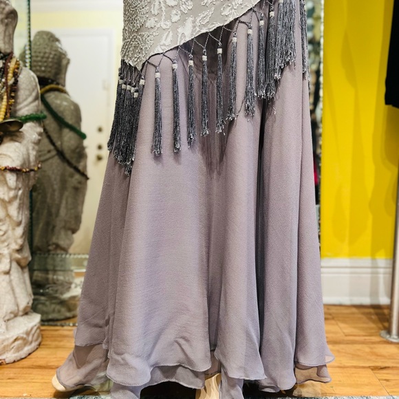 MONTAGE By MON CHERI Maxi Night Gown Size 16 Sleeveless 100% Silk - Picture 8 of 17